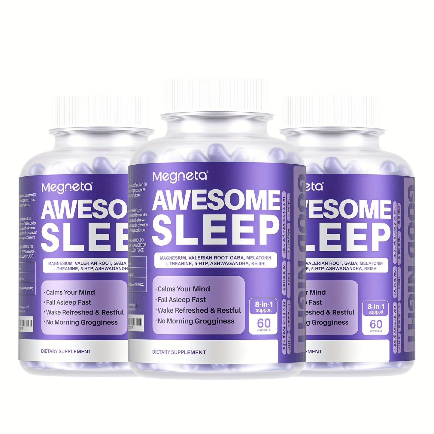 MEGNETA Awesome Sleep Supplement Melatonin 10mg (60 Capsule)