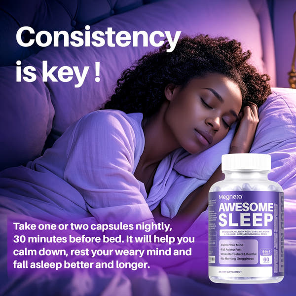 MEGNETA Awesome Sleep Supplement Melatonin 10mg (60 Capsule)