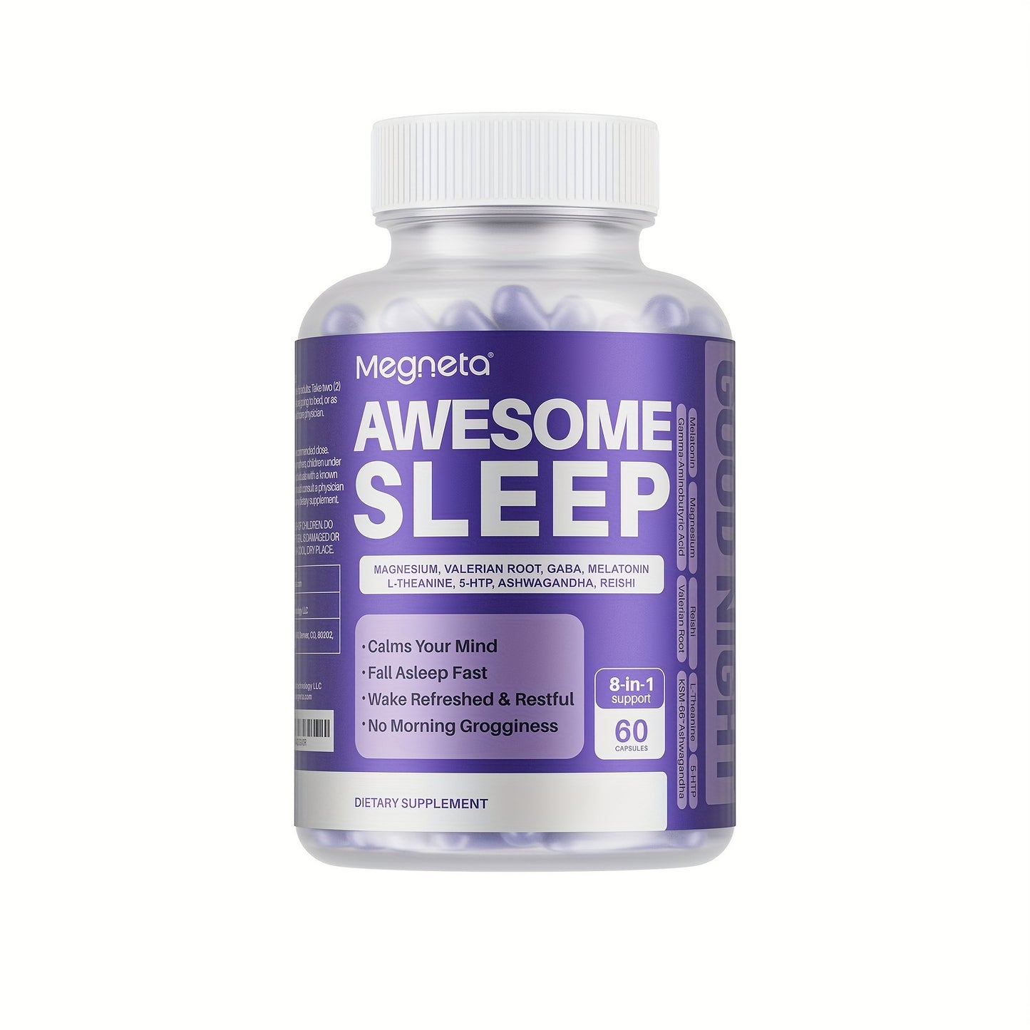 MEGNETA Awesome Sleep Supplement Melatonin 10mg (60 Capsule)